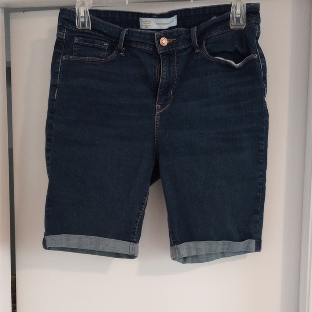 Dark Blue Denim Shorts
